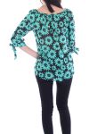 TOP PRINT FLOWERS 7038 GREEN