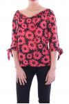 TOP IMPRIME FLEURS 7038 CORAIL