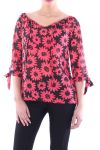 TOP IMPRIME FLEURS 7038 CORAIL