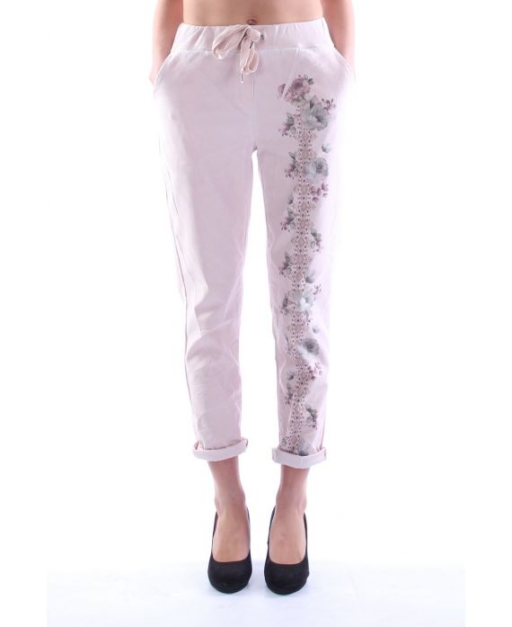 BROEK EFFECT DELAVE BLOEMEN 7032 ROSE