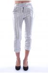 PANTALONI EFFETTO METALISE 7037 GRIGIO