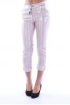 PANTALON EFFET METALISE 7037 ROSE