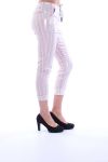 BROEK EFFECT METALISE 7037 ROZE