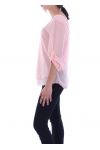 TOP ZIP PERLE INDIETRO ATTRAVERSA 7043 ROSA