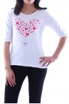 T-SHIRT CORAZÓN 7046 BLANCO