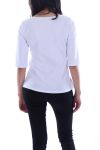 T-SHIRT CŒUR 7046 BLANC