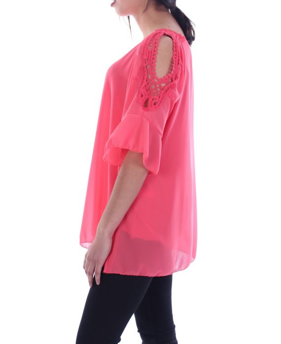 TUNIC SHOULDERS OPEN 7051 CORAL