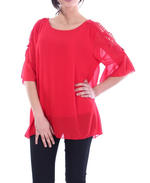 TUNIC SHOULDERS OPEN 7051 RED