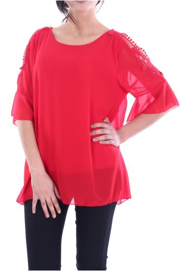 TUNIC SHOULDERS OPEN 7051 RED