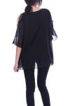 TUNIC SHOULDERS OPEN 7051 BLACK