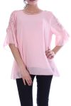 TUNIC SHOULDERS OPEN 7051 ROSE