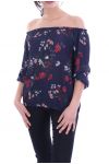 TOP HALS ELASTIQUEE 8000 NAVY