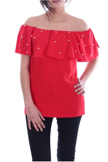 TOP PERLES 7049 ROUGE