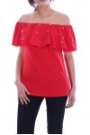 TOP PERLES 7049 ROUGE