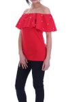 TOP PERLES 7049 ROUGE