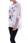 TUNIC CLOAK PRINTED 7052 WHITE