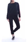 CONJUNTO DE SUDADERA + PANTALÓN NEGRO 7048