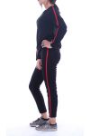 CONJUNTO DE SUDADERA + PANTALÓN NEGRO 7048