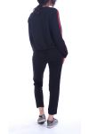 CONJUNTO DE SUDADERA + PANTALÓN NEGRO 7048