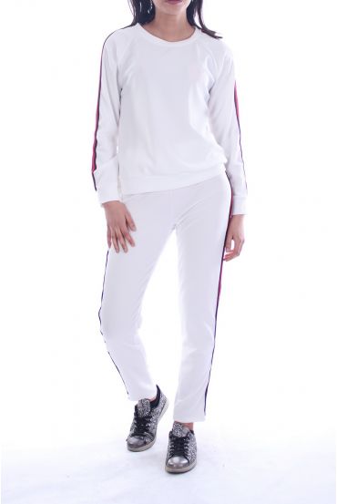 ENSEMBLE SWEAT + PANTALON 7048 BLANC