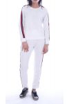 CONJUNTO DE SUDADERA + PANTALÓN 7048 BLANCO