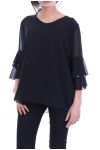 TUNIC SLEEVES BEADS 7053 BLACK