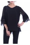 TUNIC SLEEVES BEADS 7053 BLACK