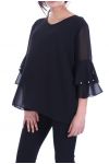 TUNIC SLEEVES BEADS 7053 BLACK