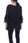 TUNIC SLEEVES BEADS 7053 BLACK