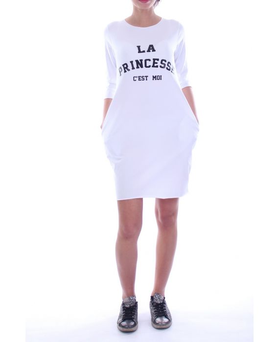 TUNIC DRESS THE PRINCESS This IS ME 1628 WHITE