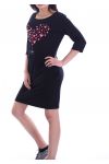 TUNIC DRESS HEART PEARL 7045 BLACK