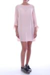 KLEID TUNUQUE ÄRMEL PERLEN 8001 ROSA