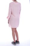 KLEID TUNUQUE ÄRMEL PERLEN 8001 ROSA