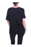 T-SHIRT MET STUDS KRALEN 7055 ZWART