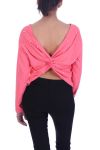 T-SHIRT NUDO DE PERLAS DE CORAL 7044