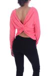 T-SHIRT NUDO DE PERLAS DE CORAL 7044