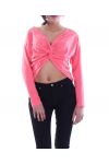 T-SHIRT NUDO DE PERLAS DE CORAL 7044