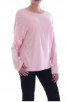 T-SHIRT KRALEN OPEN RUG 7056 ROZE