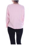 T-SHIRT MANCHES PERLES A NOUER 9000 ROSE