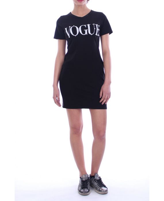 TUNIC DRESS VOGUE BEADS 7047 BLACK