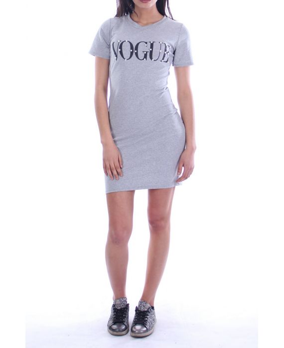 TUNIC DRESS VOGUE BEADS 7047 GREY