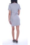 TUNIC DRESS VOGUE BEADS 7047 GREY