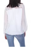 BLOUSE DENTELLE ZIP 5089 BLANC