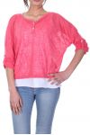 T-SHIRT 2 PEZZI 7021 CORALLO