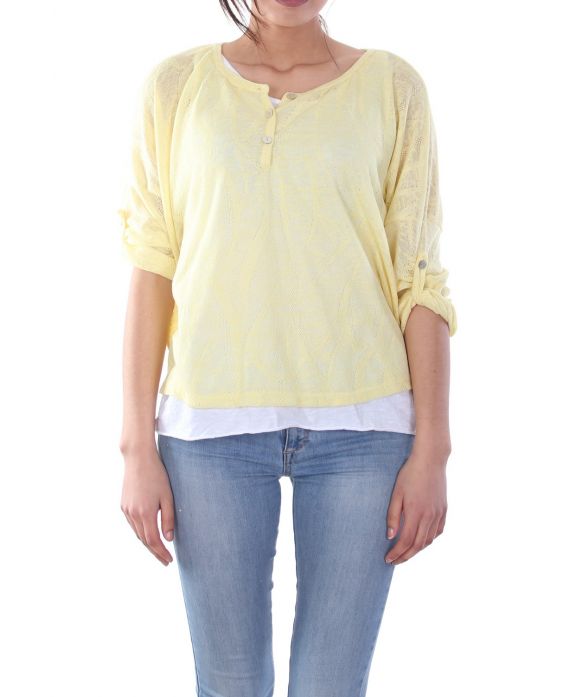 T-SHIRT 2 PEZZI 7021 GIALLO