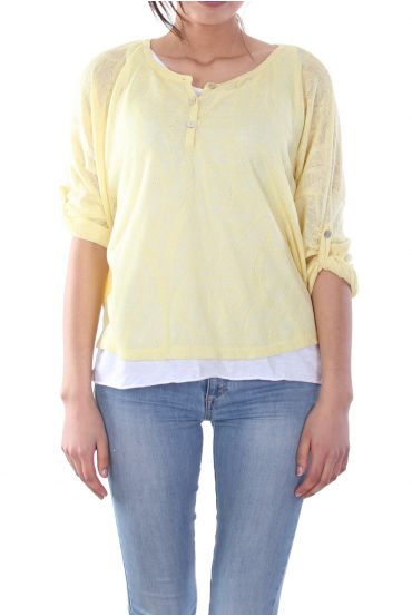 T-SHIRT 2 PIEZAS 7021 AMARILLO