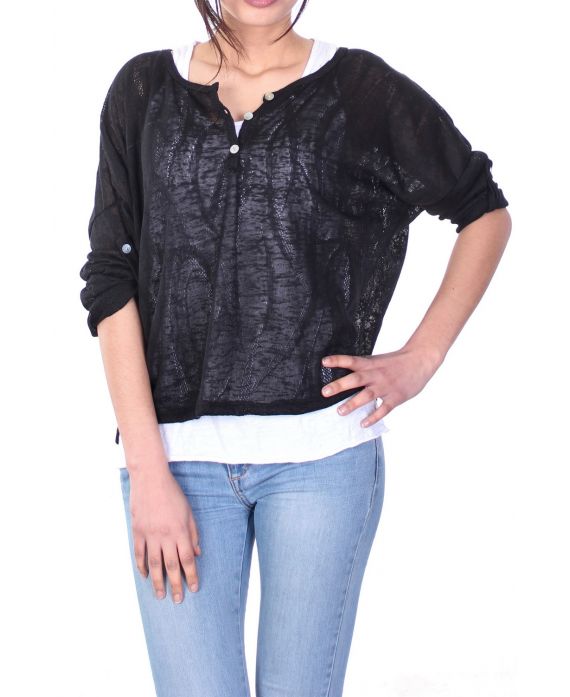 T-SHIRT 2 PIECES 7021 BLACK