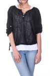 T-SHIRT 2 PEZZI 7021 NERO