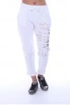 PANTALON ECRITURE 7004 BLANC