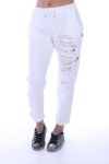 PANTALONI SCRITTURA 7004 BIANCO